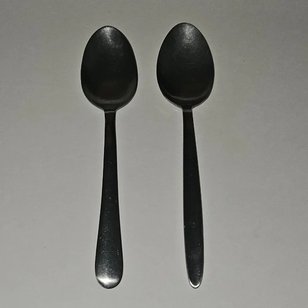 2 Stainless Steel Dessert ? Spoons Mixed Lot 7.25